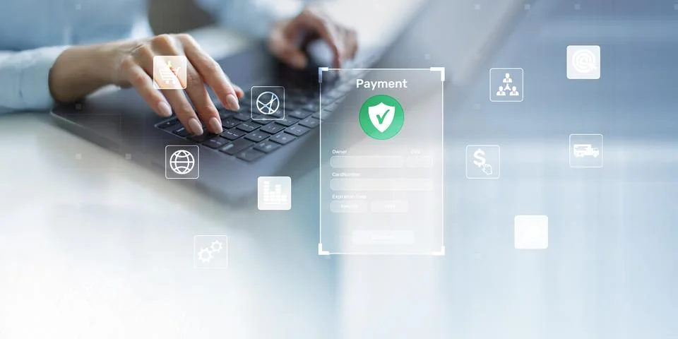 Secure Digital Payment Interface for Modern Business Transactions Fotos Stock