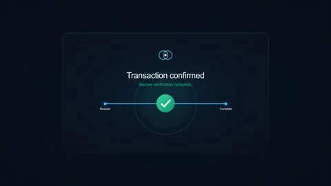 Secure digital payment transaction authorization and confirmation. 4K Stock Footage 342114975