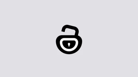 Secure Digital Protection With Modern Padlock Icon Stock Footage 331897897