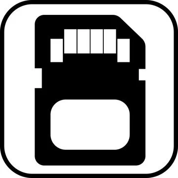 Secure digital SD memory card storage Stock Illustration