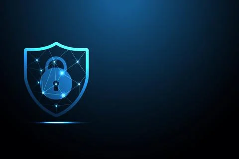 Secure Digital Shield AI Privacy Protection Technology 库存插图