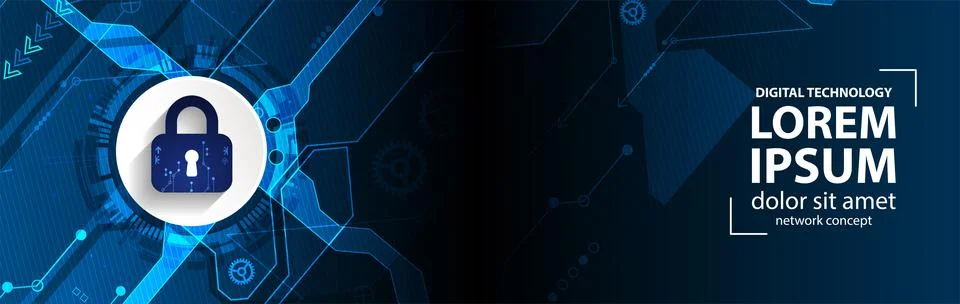 Secure digital space. Virtual confidential, programming protection. 스톡 일러스트