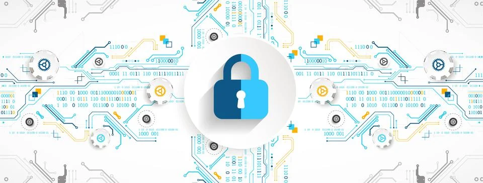Secure digital space. Virtual confidential, programming protection. Illustration