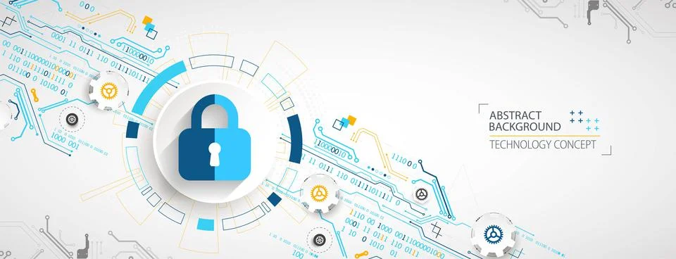 Secure digital space. Virtual confidential, programming protection. Illustration