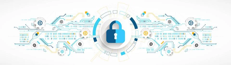 Secure digital space. Virtual confidential, programming protection. Illustration