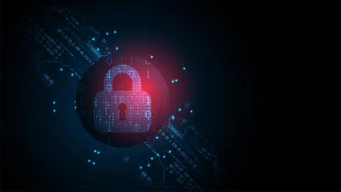 Secure digital space. Virtual confidential, programming protection. Stock Illustration