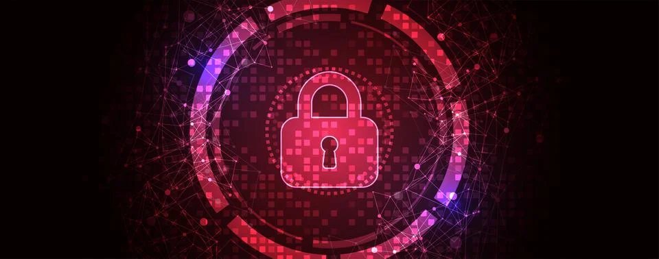 Secure digital space. Virtual confidential, programming protection. Illustration