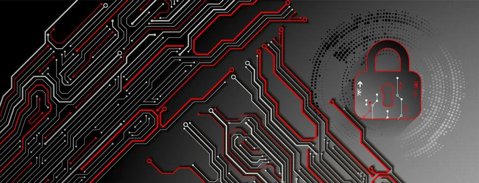 Secure digital space. Virtual confidential, programming protection. Illustration