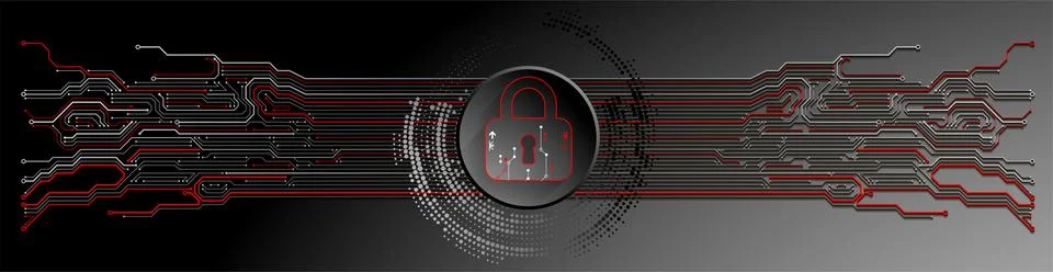 Secure digital space. Virtual confidential, programming protection. Illustration