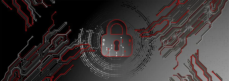 Secure digital space. Virtual confidential, programming protection. Illustration