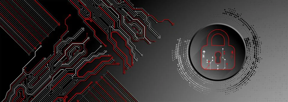 Secure digital space. Virtual confidential, programming protection. Illustration