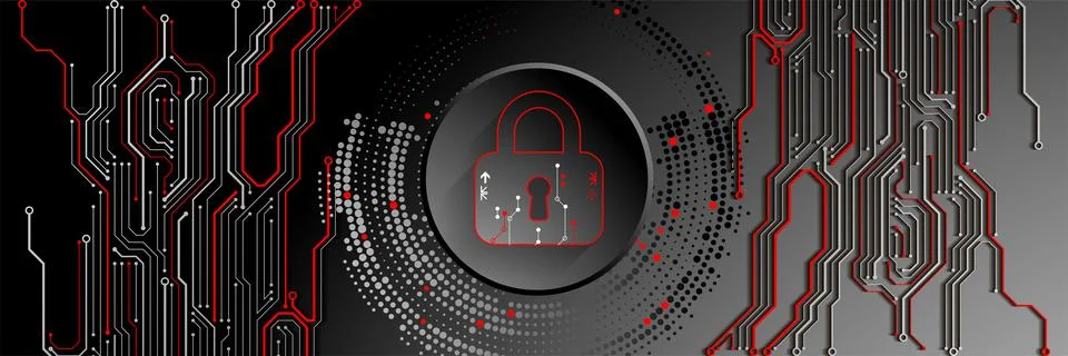 Secure digital space. Virtual confidential, programming protection. Illustration