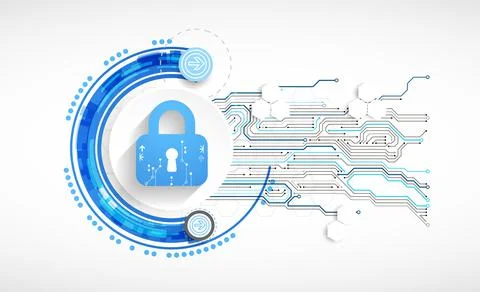 Secure digital space. Virtual confidential, programming protection. Illustration