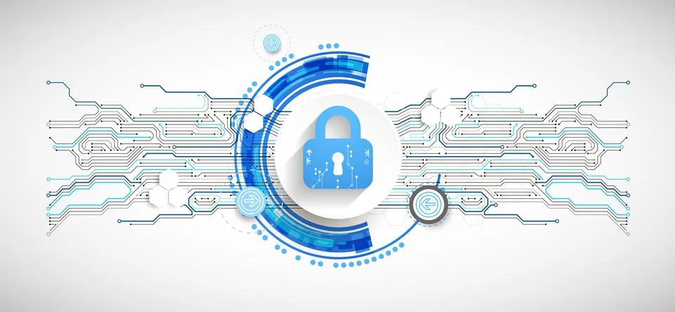 Secure digital space. Virtual confidential, programming protection. Illustration