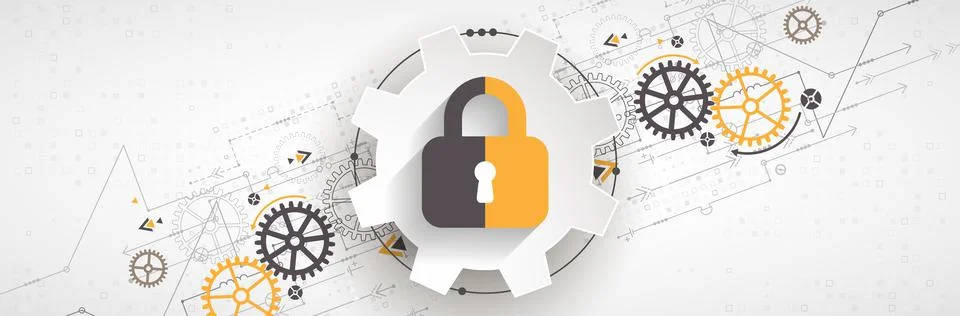 Secure digital space. Virtual confidential, programming protection. Illustration