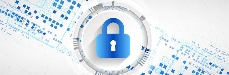 Secure digital space. Virtual confidential, programming protection. Illustration