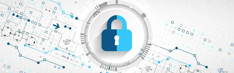 Secure digital space. Virtual confidential, programming protection. Illustration