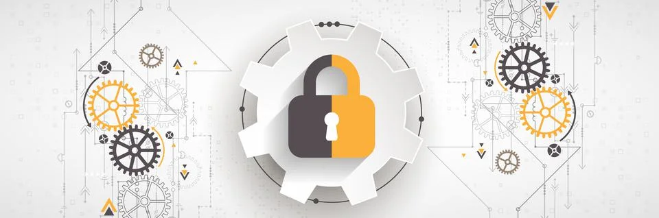 Secure digital space. Virtual confidential, programming protection. 스톡 일러스트