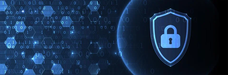 Secure digital space. Virtual confidential, programming protection. Illustration