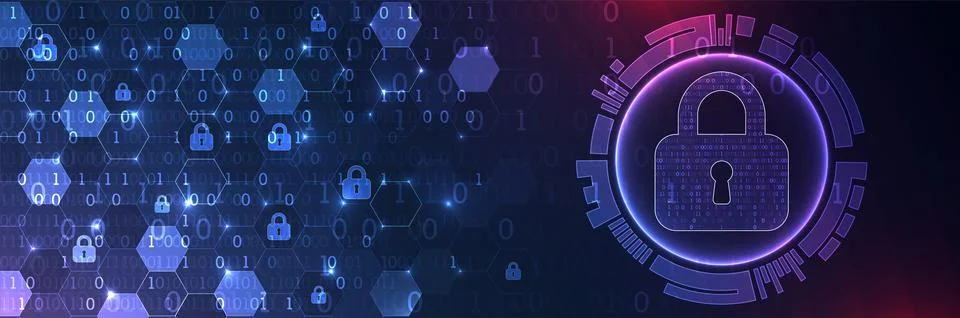 Secure digital space. Virtual confidential, programming protection. Illustration