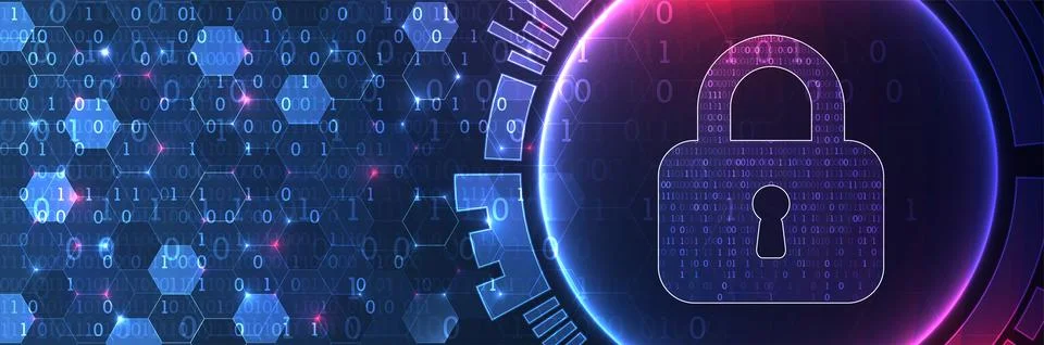 Secure digital space. Virtual confidential, programming protection. Illustration