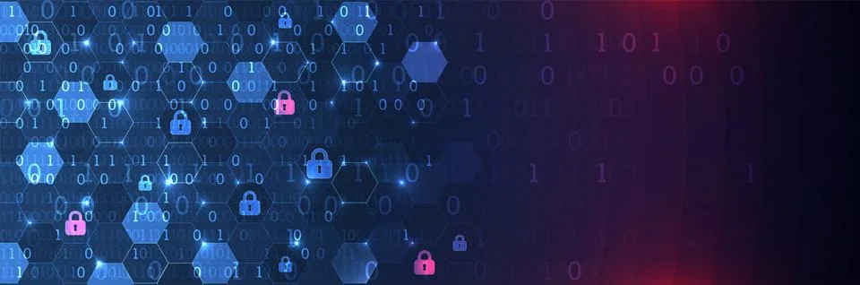 Secure digital space. Virtual confidential, programming protection. Illustration