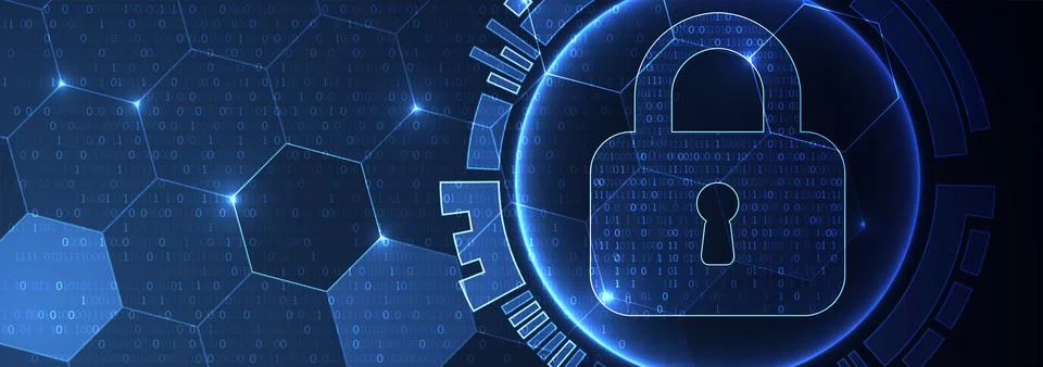 Secure digital space. Virtual confidential, programming protection. Illustration