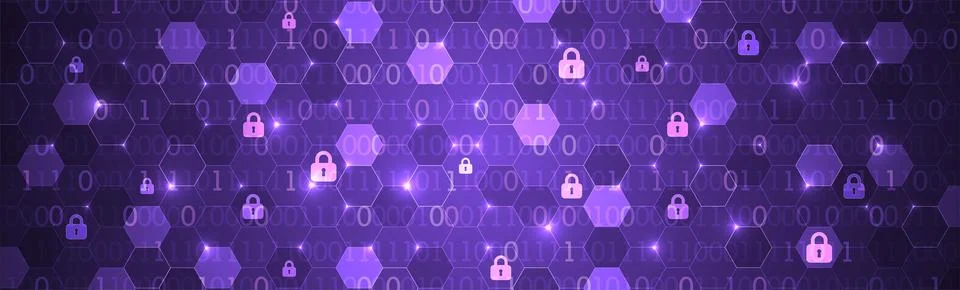 Secure digital space. Virtual confidential, programming protection. Illustration