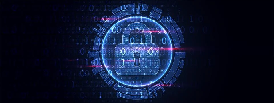 Secure digital space. Virtual confidential, programming protection. Illustration