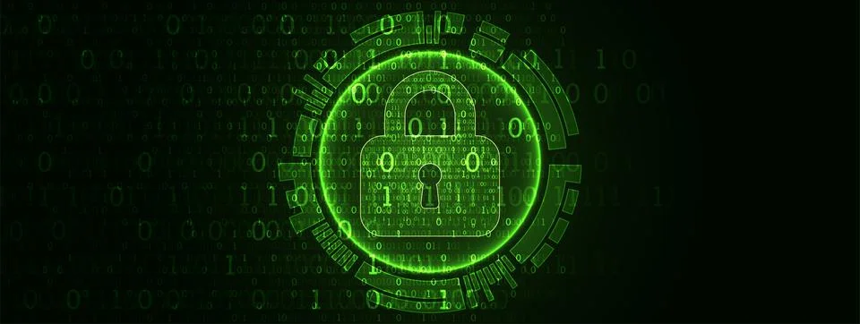 Secure digital space. Virtual confidential, programming protection. Illustration