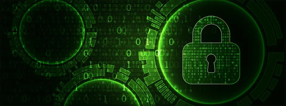 Secure digital space. Virtual confidential, programming protection. Illustration
