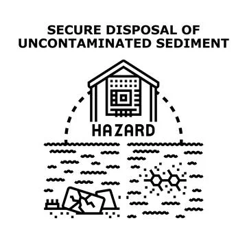 Secure disposal of uncontaminated sediment reducing hazard risk Illustration