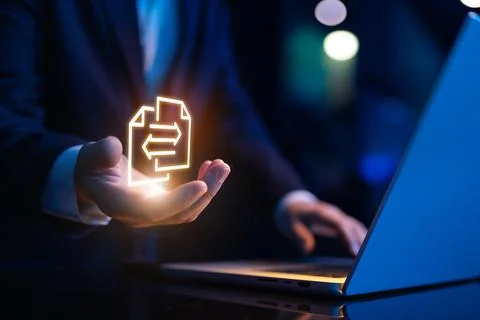 Secure Document Exchange for Business 写真素材