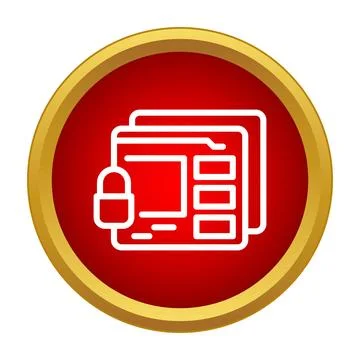 Secure document file protection with privacy lock icon Illustrazione stock