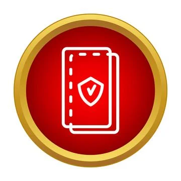 Secure document icon showing data protection concept 스톡 일러스트
