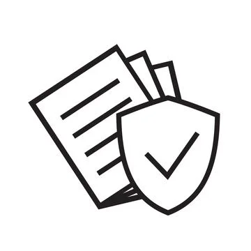 Secure document icon. Vector illustration isolated. Stock Illustration