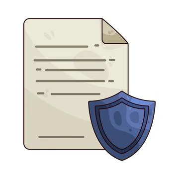Secure document illustration Stock Illustration