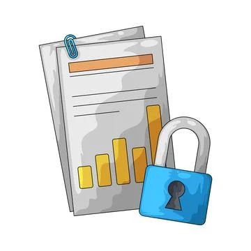 Secure document illustration イラスト素材