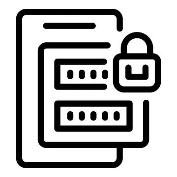 Secure document protecting data with password padlock icon Illustrazione stock