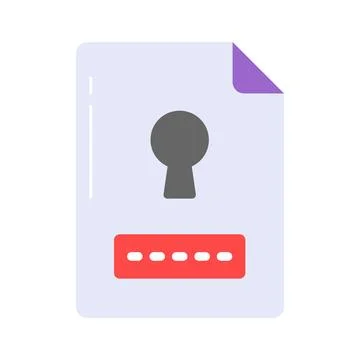 Secure document vector design in modern and trendy style イラスト素材