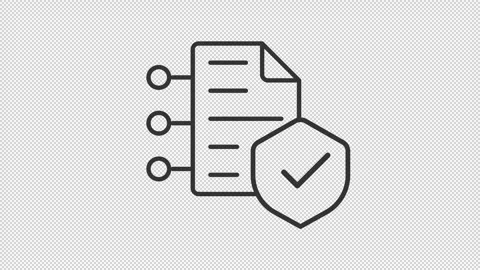 Secure documentation line animation Stock Footage 332056054
