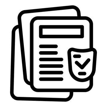 Secure documents icon representing data protection and privacy Illustrazione stock