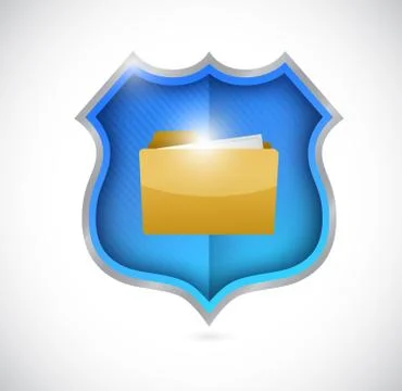 Secure documents shield illustration design Stock-Illustration