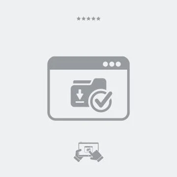 Secure download box Stock Illustration