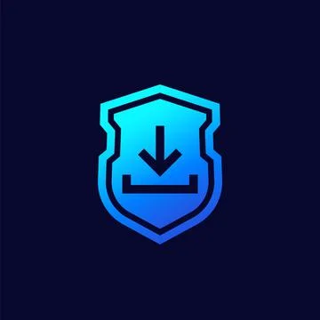 Secure download icon for web and apps Stock Illustration