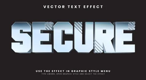 Secure editable text effect Stock Illustration