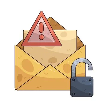 Secure Email illustration 库存插图