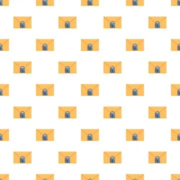 Secure envelope with lock creating a digital confidential data pattern 스톡 일러스트
