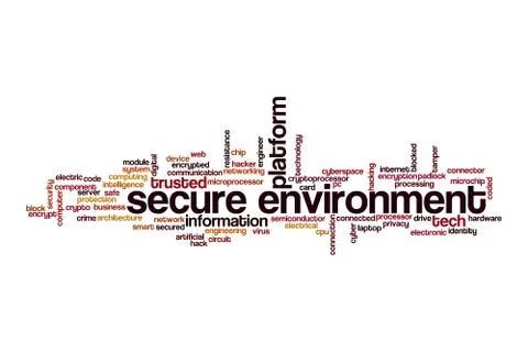 Secure environment cloud concept Stock Illustration