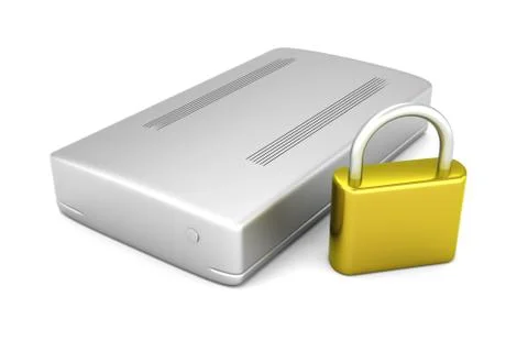 Secure external hard drive Stock-Illustration